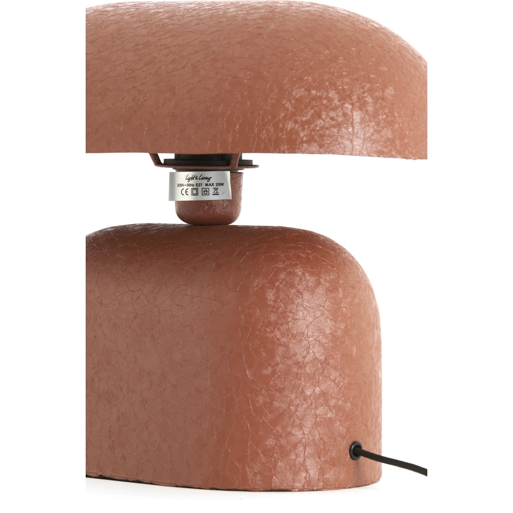 Table lamp Todd oval - matt dark orange Light & Living 8717807818913