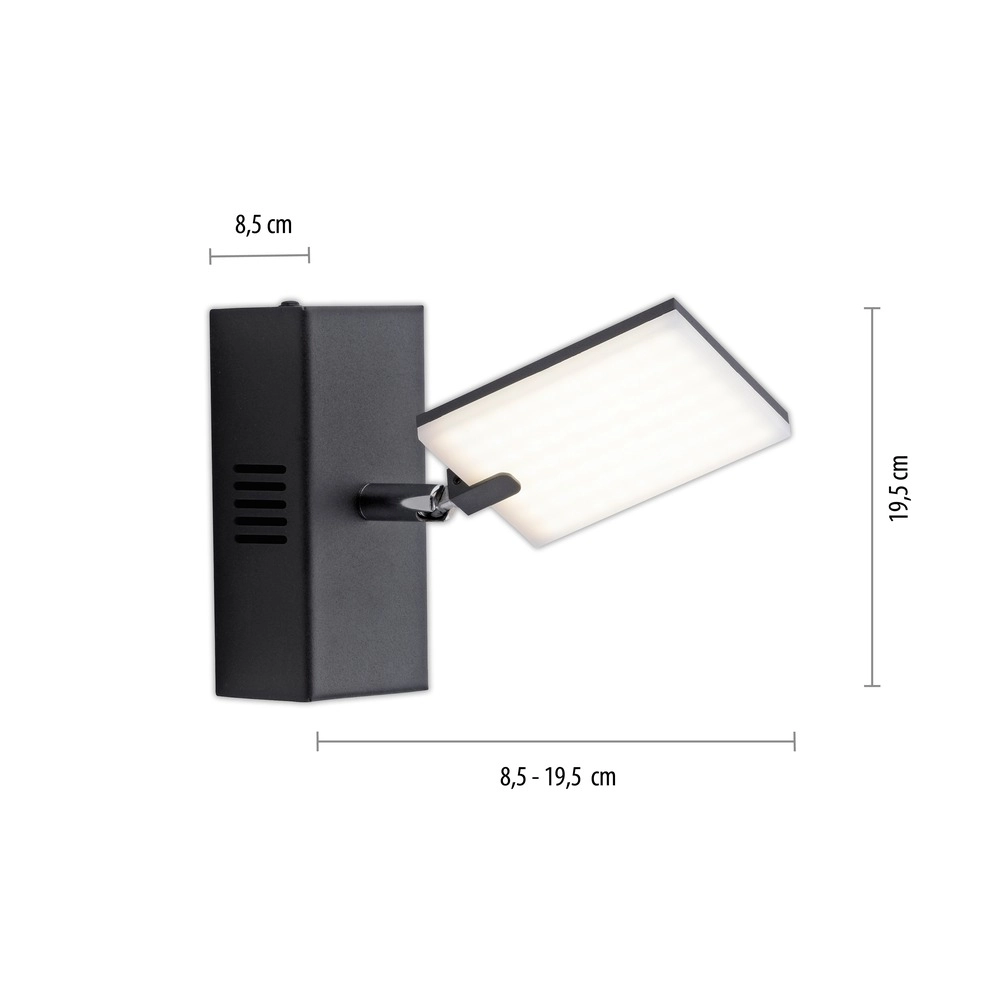 Led wall lamp Pure Mira Switch - Black Pearl Paul Neuhaus 4012248359426