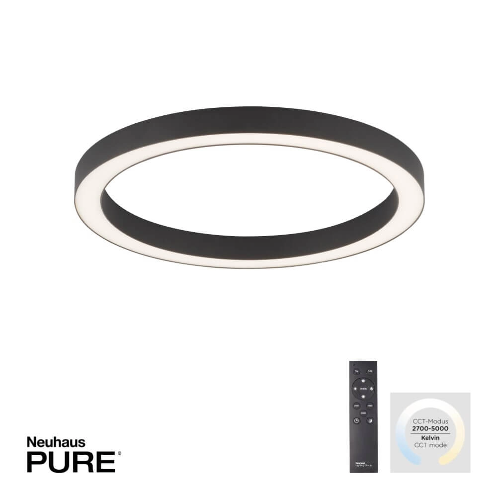 Round floor lamp Pure Lines Round Ø 50cm anthracite Paul Neuhaus 4012248375853