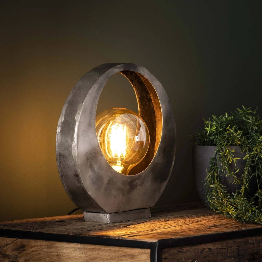 Industrial table lamp Full Ø 30cm - old silver