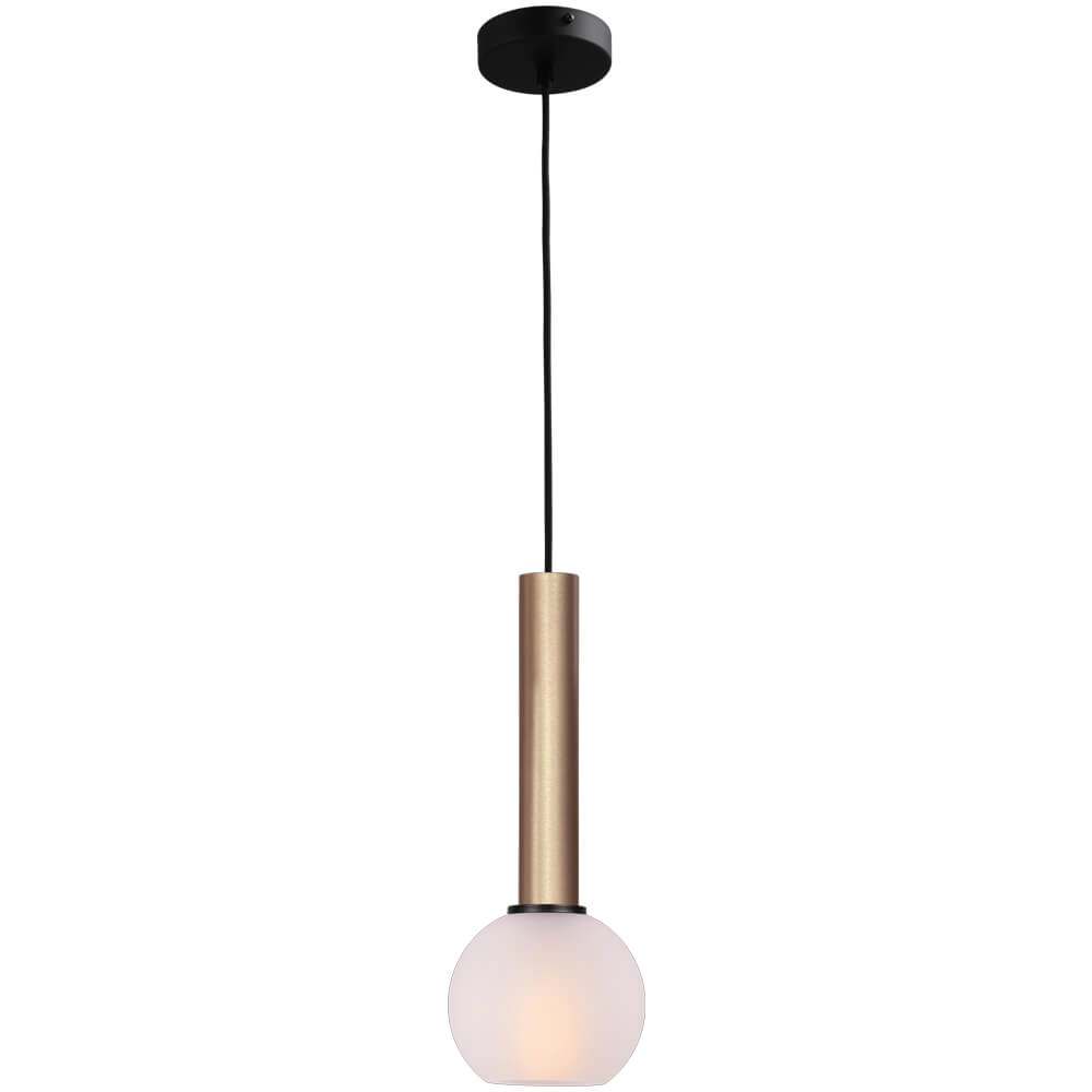 Hanging lamp Ø 15cm Bella 2 Brass gold with matt white glass