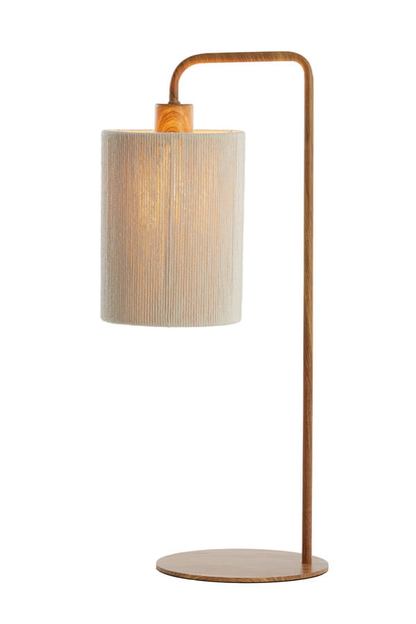 Japandi table lamp Donio Light wood print
