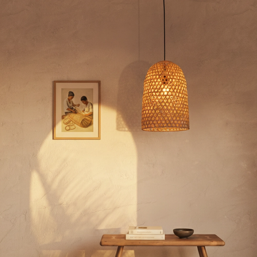 Pendant lamp Aurora rattan Ø 30cm