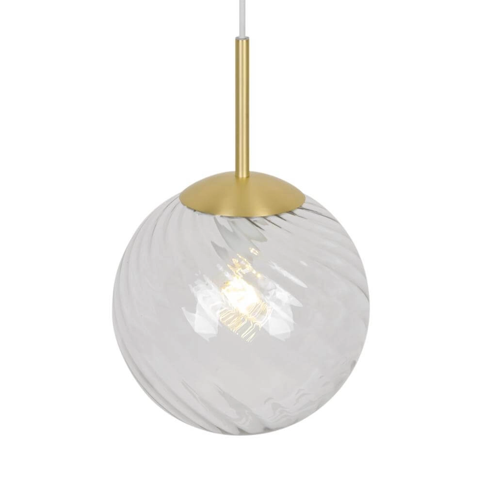 Glass pendant lamp Chisell brass Ø 25cm Nordlux 5704924015656