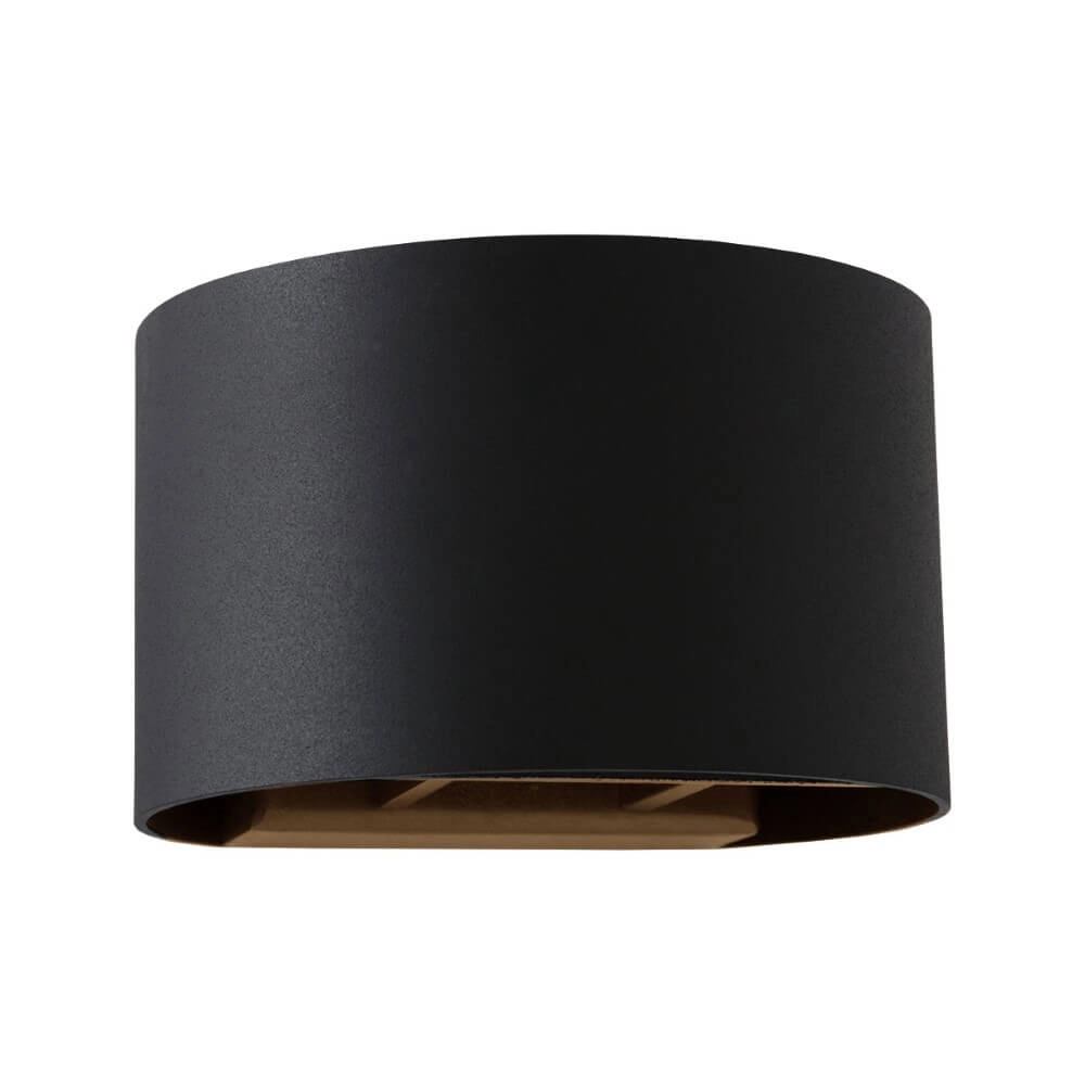 Round black wall spotlight Muro up and down Steinhauer 8712746152616