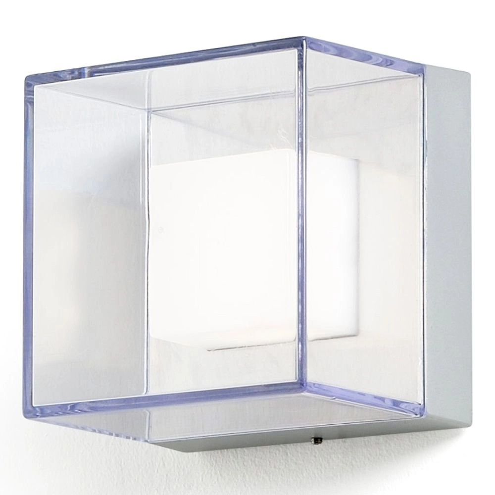 LED outdoor lamp Sanremo 14cm silver gray