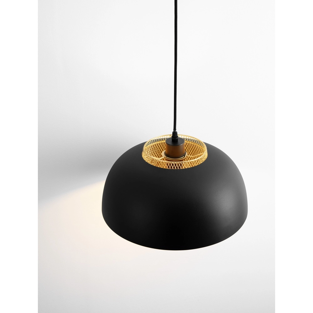 Pendant lamp Sqube black with gold Lyora 5212017454799