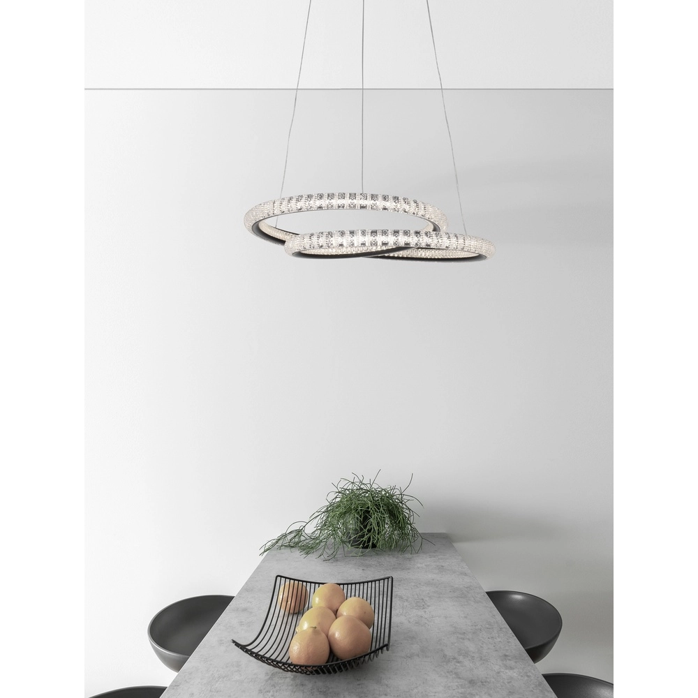 Design pendant lamp Ginevra black Ø 48cm Lyora 5212017433480