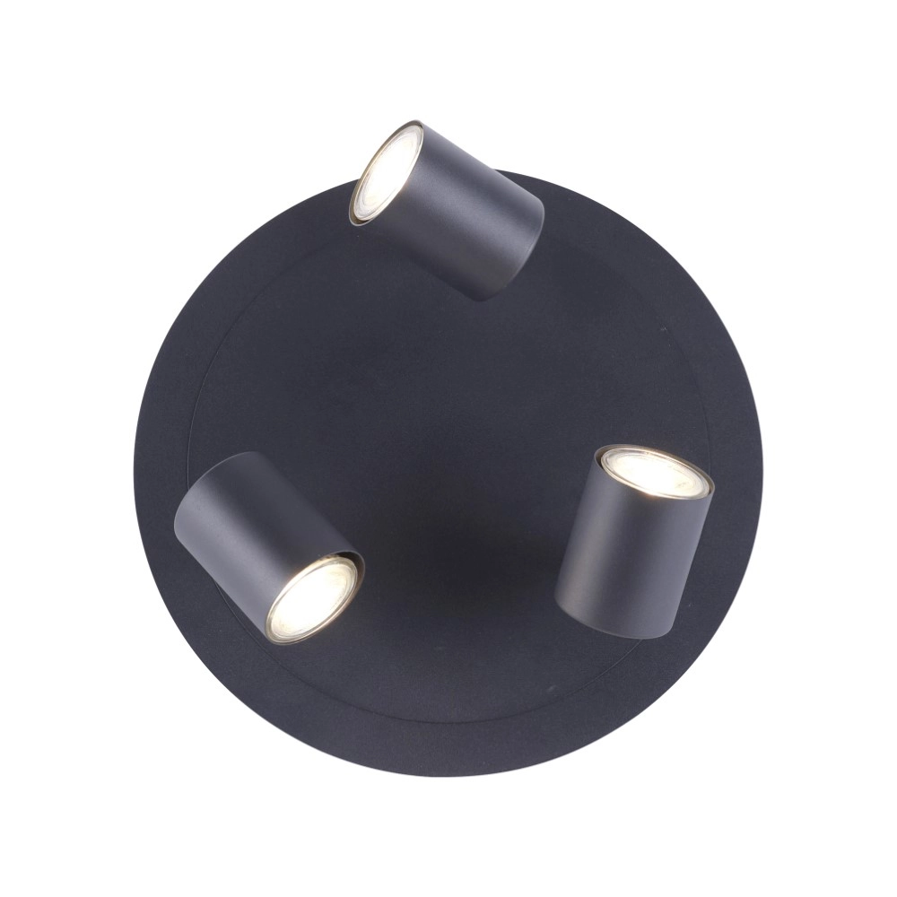 Black surface mounted spot Tarik with led Just Light 4043689973919