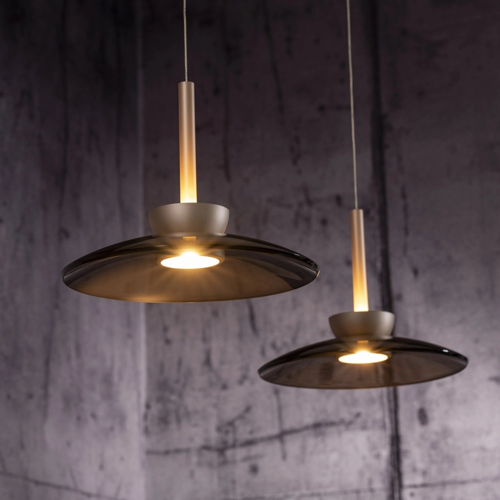 2L dining table pendant lamp Pure Moon Bronce with amber glass Paul Neuhaus 4012248392980