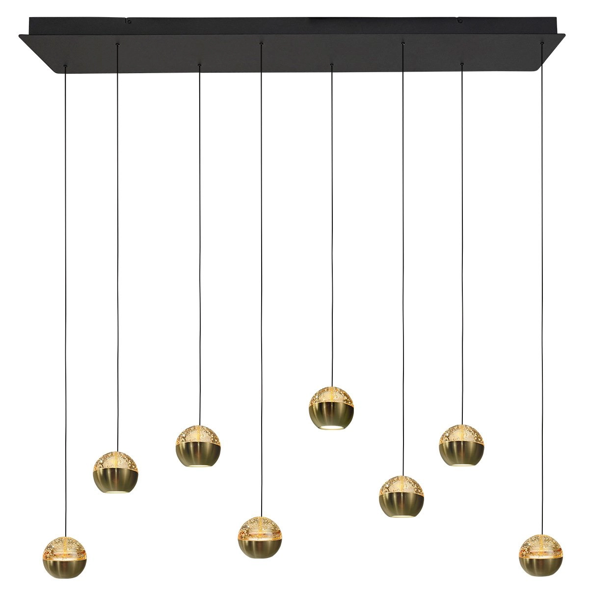 Dining table pendant lamp 115cm Belluno 8-Light LED - Black Steinhauer 8712746184020