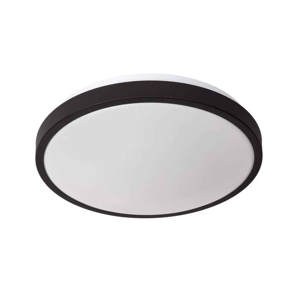 Black ceiling light Dasher Ø 34.8cm IP44 for bathroom