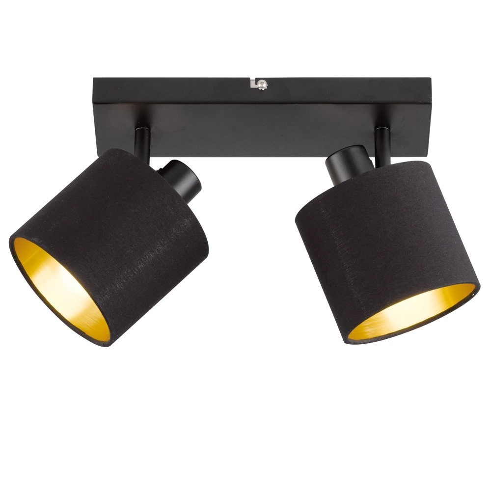 Ceiling spot Tommy 2-light black with gold