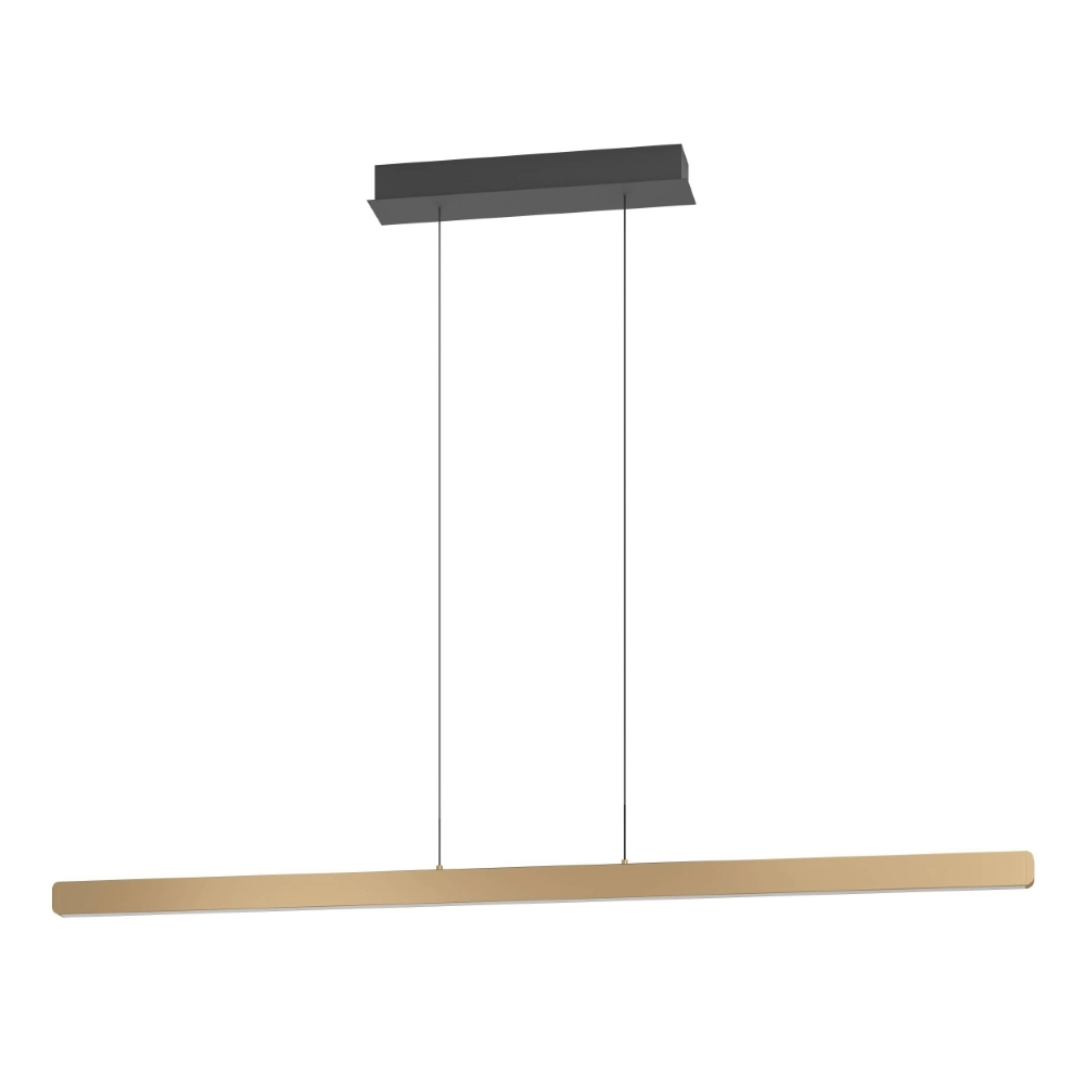 Sleek pendant lamp Ciggiano gold