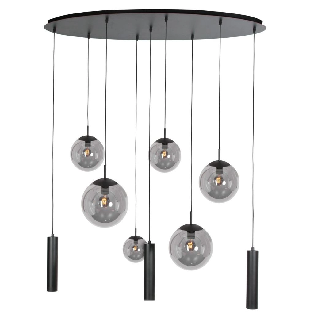 Design pendant lamp Bollique 9-light black Steinhauer 8712746187670