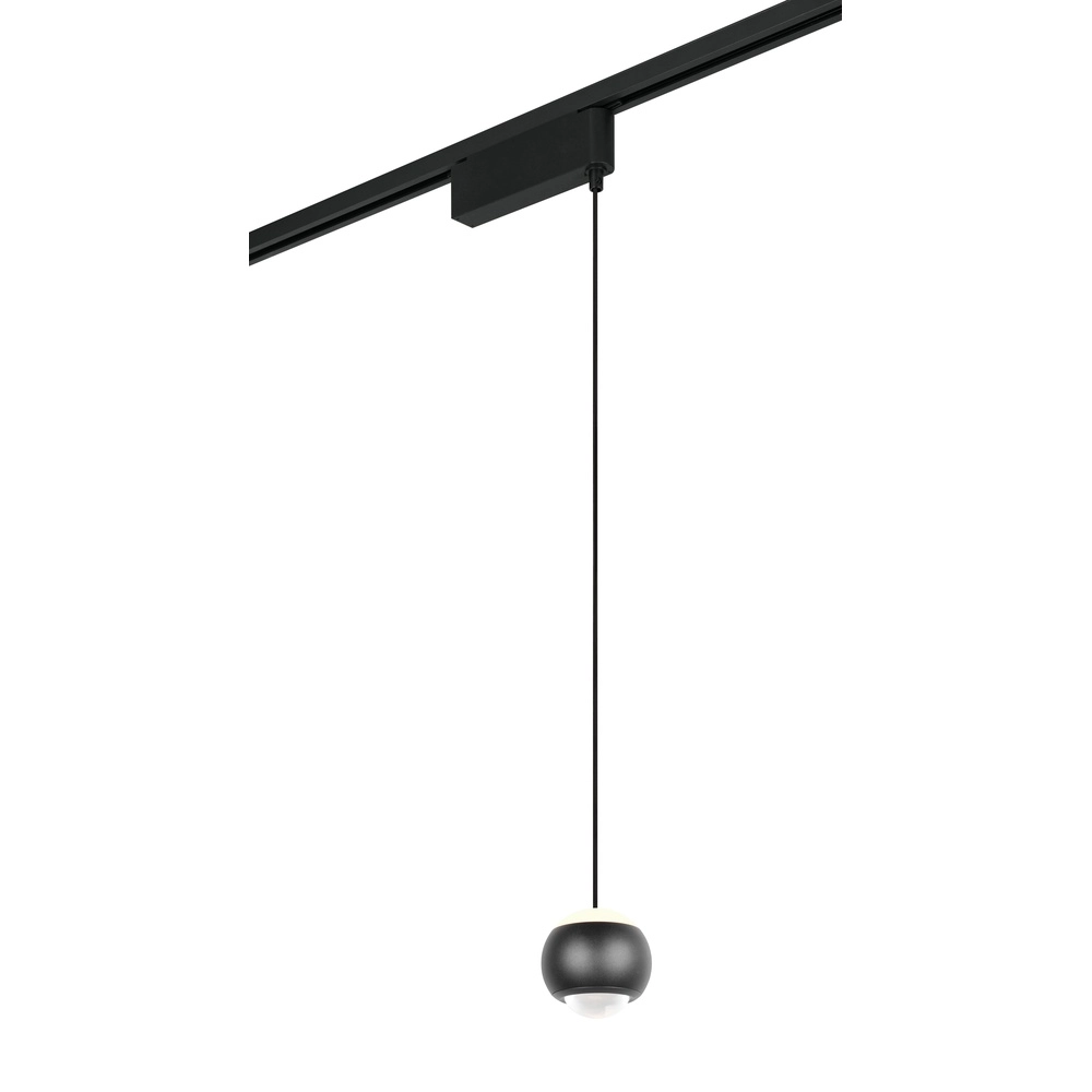 Pendant light for rail Hamlet Black 2-phase