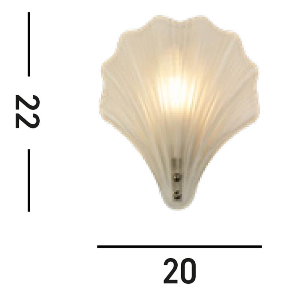 Wall lamp Shell with white glass Searchlight 5053423271125
