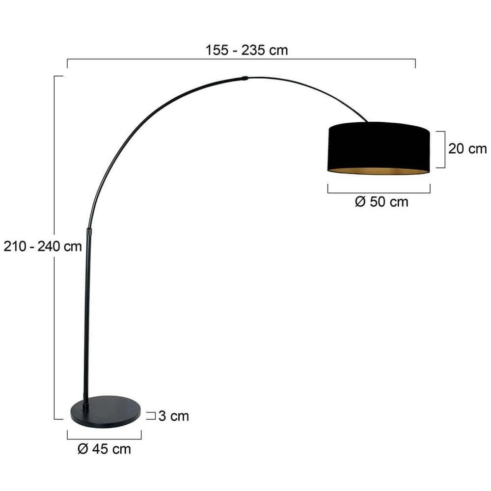 Arc lamp Sparkled Light black Steinhauer 8712746175530