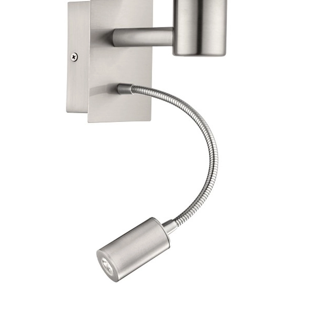 Wall lamp Pasteri taupe shade with reading light Eglo 9002759964788