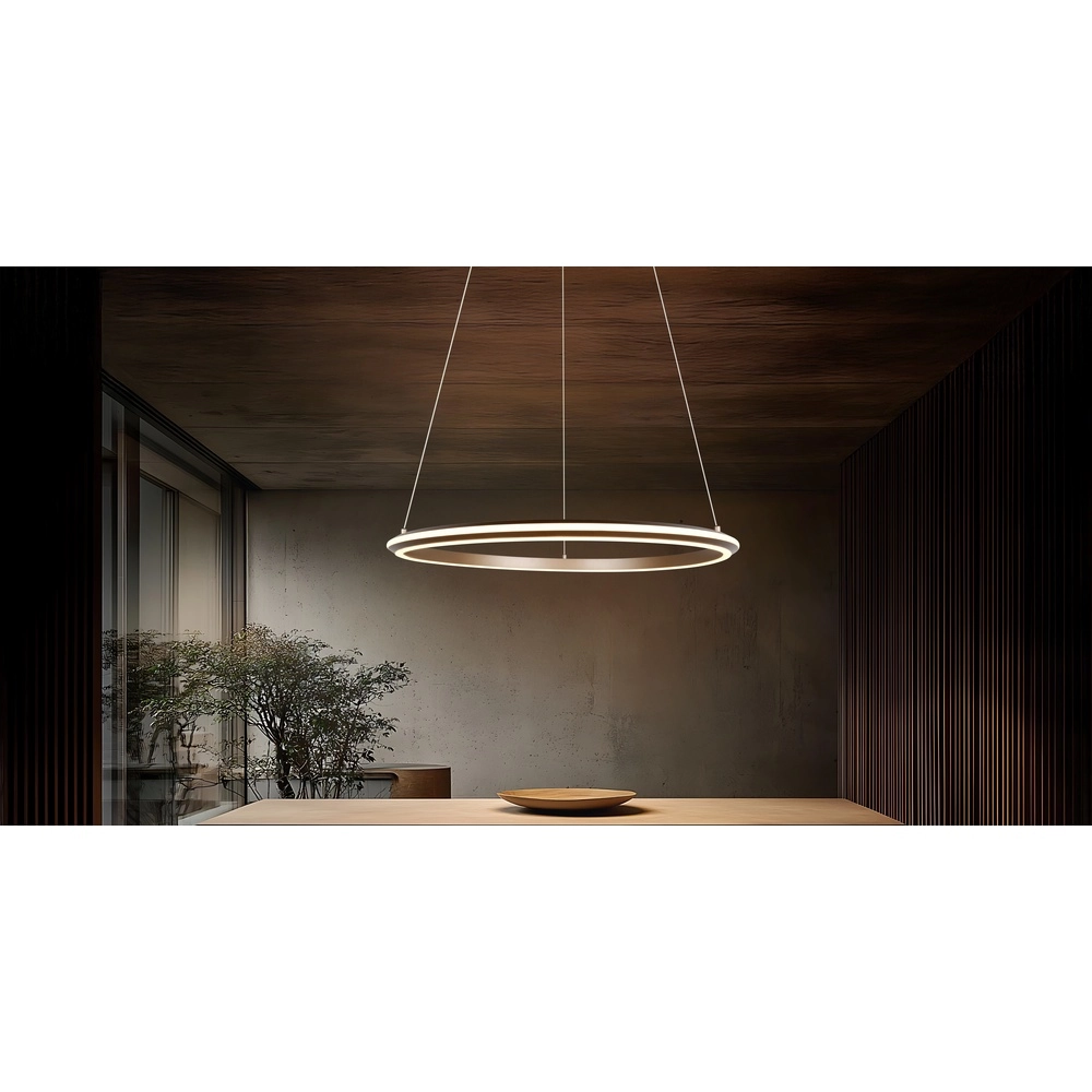 Pendant lamp Amador mocha brown Ø 75cm Trio 4017807664188