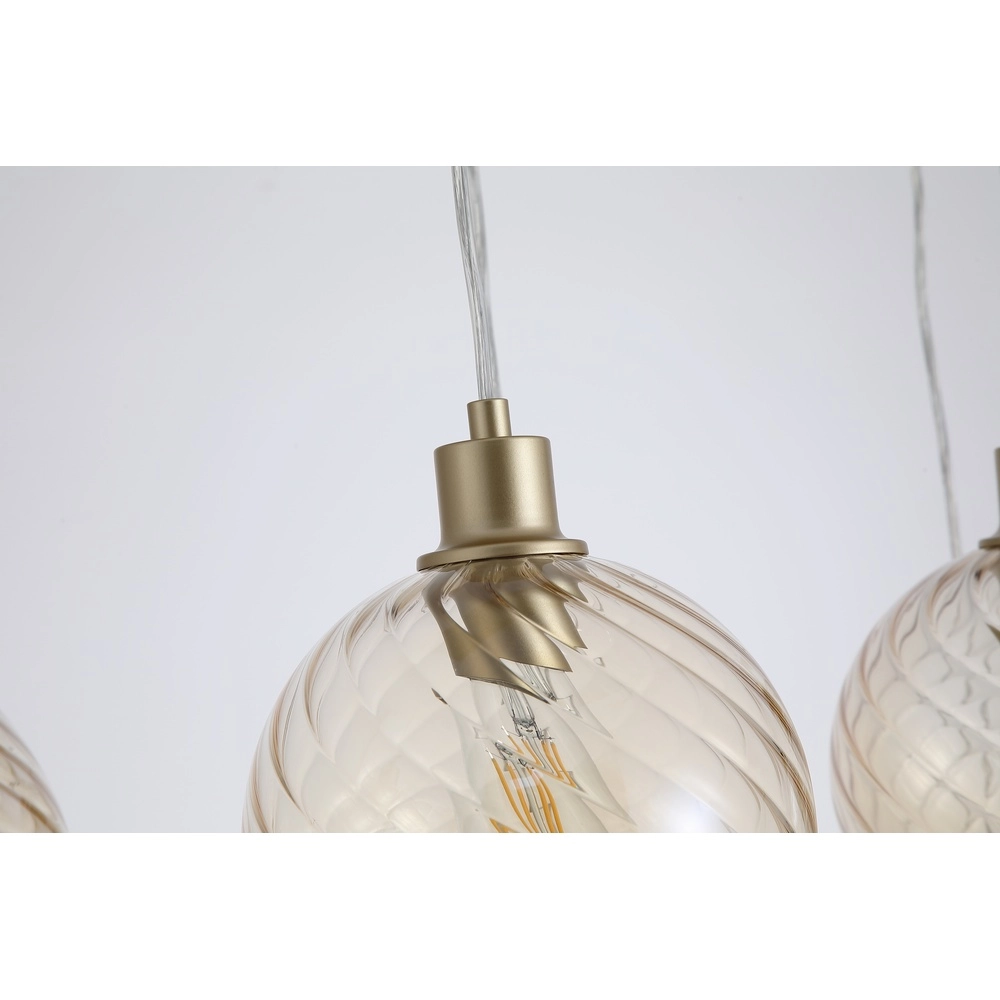 Pendant lamp Radiance 6-light gold Searchlight 5053423306407
