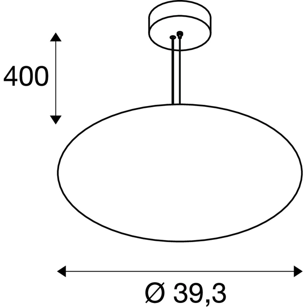 Pendant lamp Olypso black Ø 39.3cm SLV 4024163316118