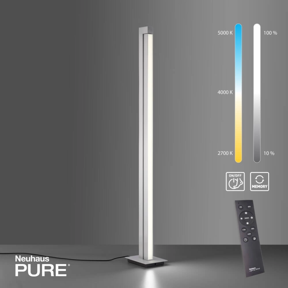 Floor lamp Pure-Lines aluminum Paul Neuhaus 4012248366332