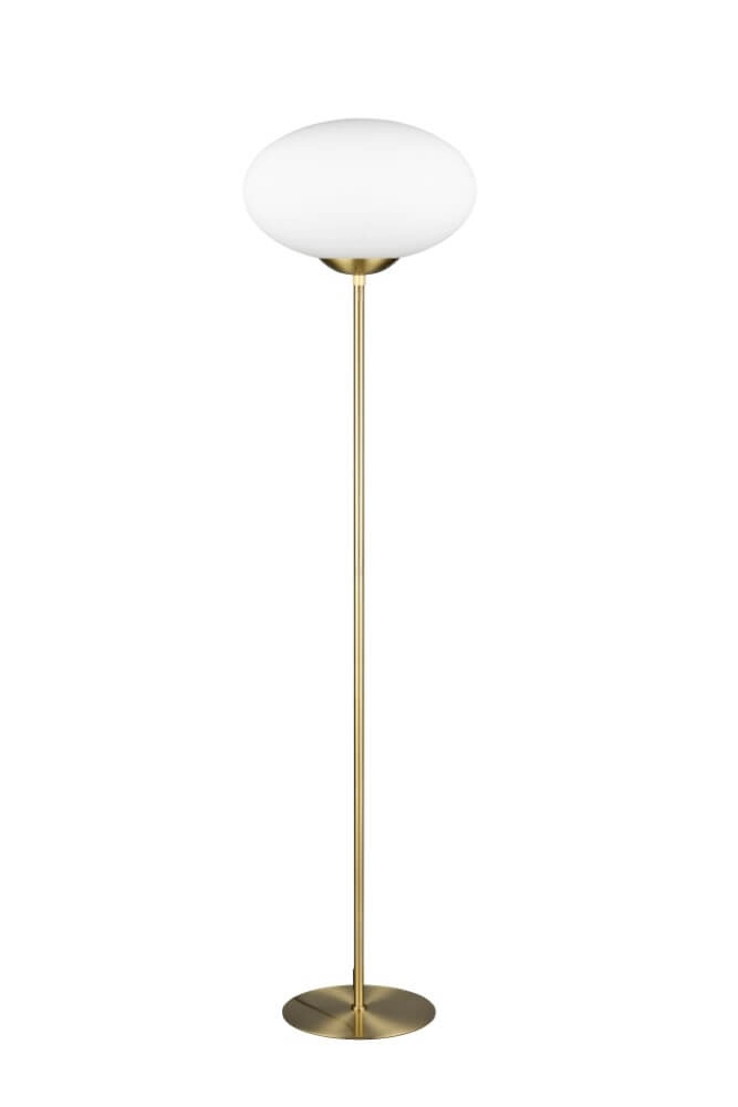 Floor lamp Fomento Ø 40cm - brass with white glass Trio 4017807616156