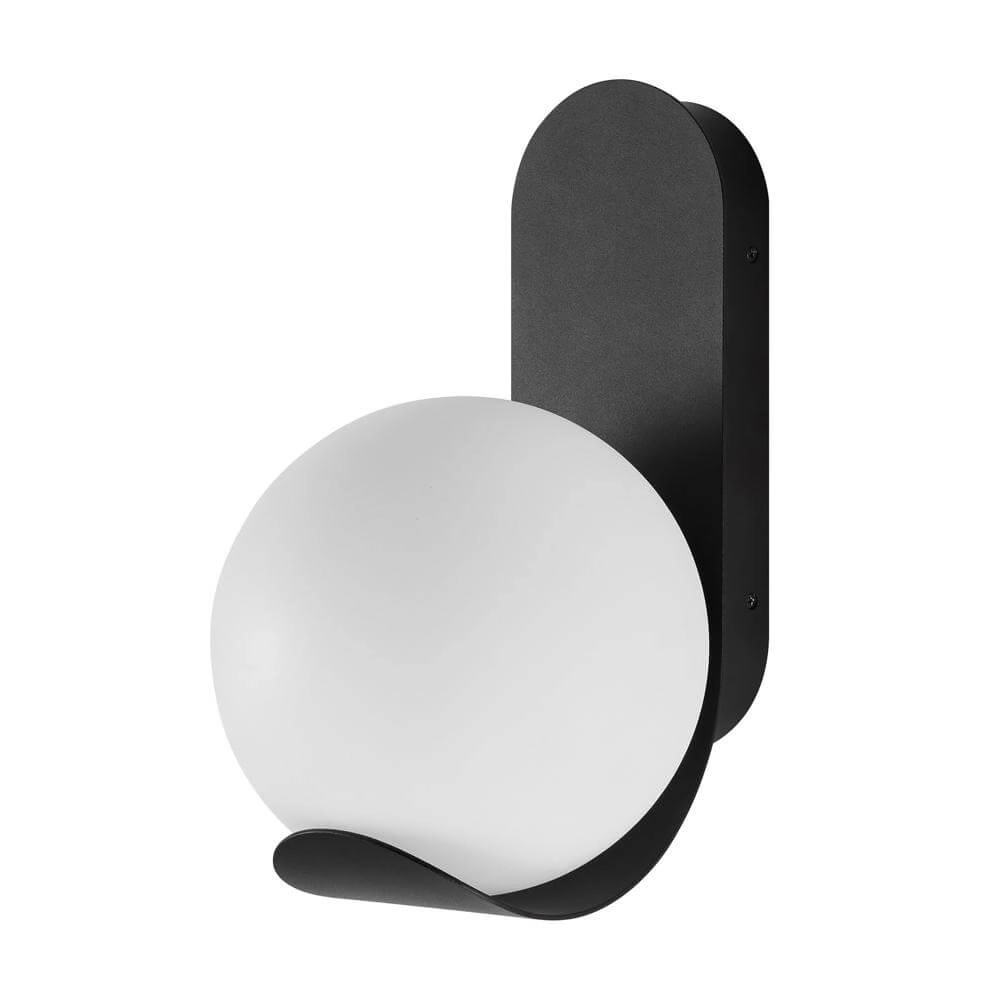 Design outdoor lamp Dalius black with white sphere Nordlux 5704924017667