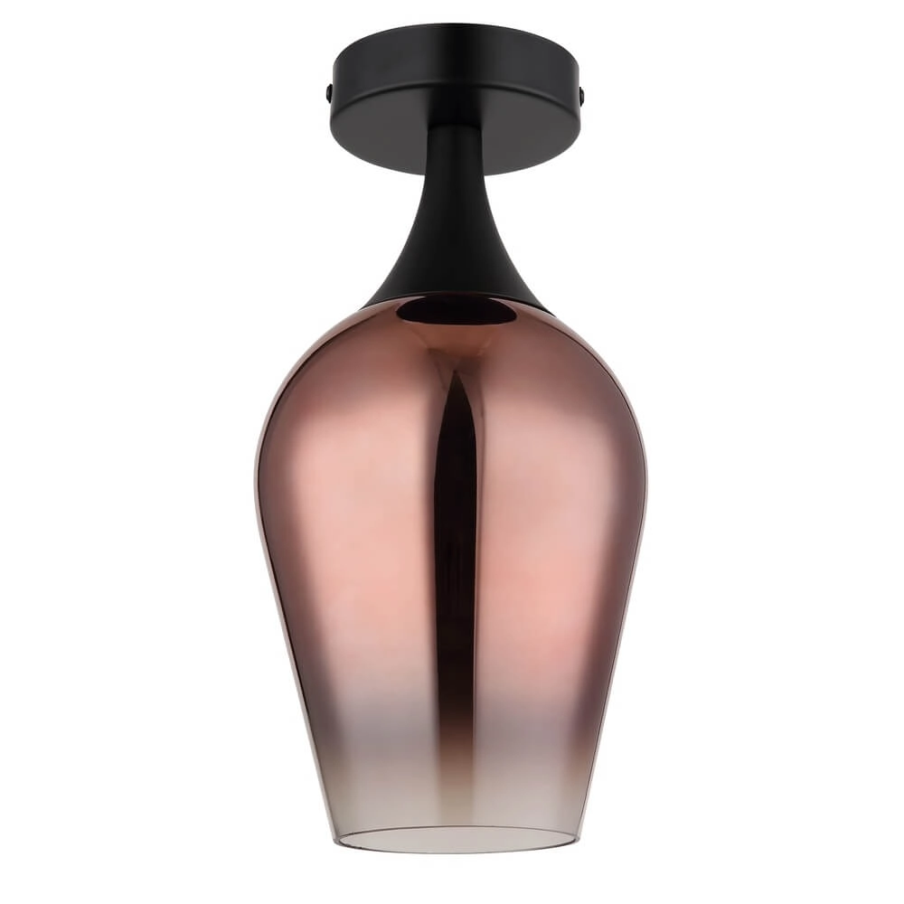 Ceiling lamp Lavus red glass Ø 15cm Globo 9007371465200