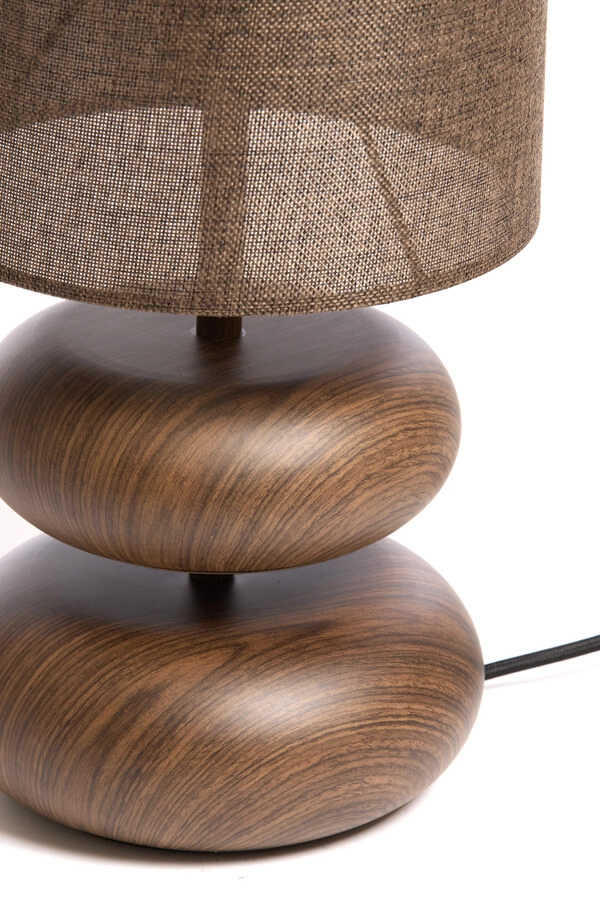 Table lamp Danialo wood with brown 50cm Light & Living 8717807759575