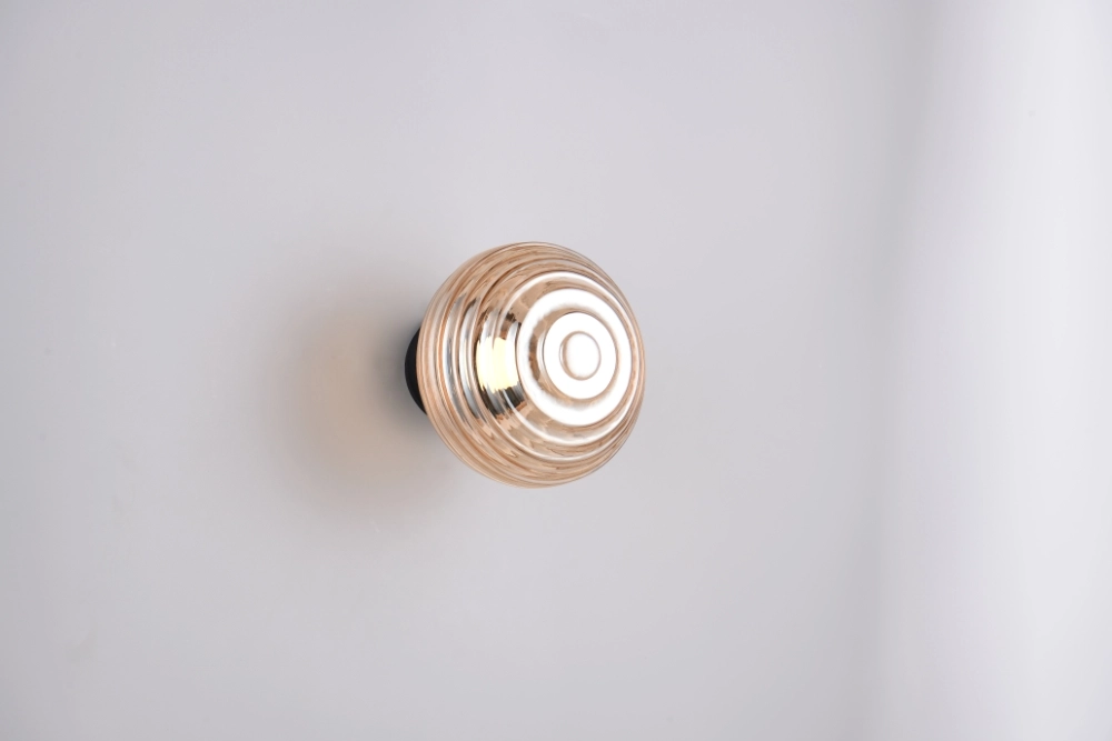 Wall lamp Earl Amber Glass Rechargeable Trio 4017807643435