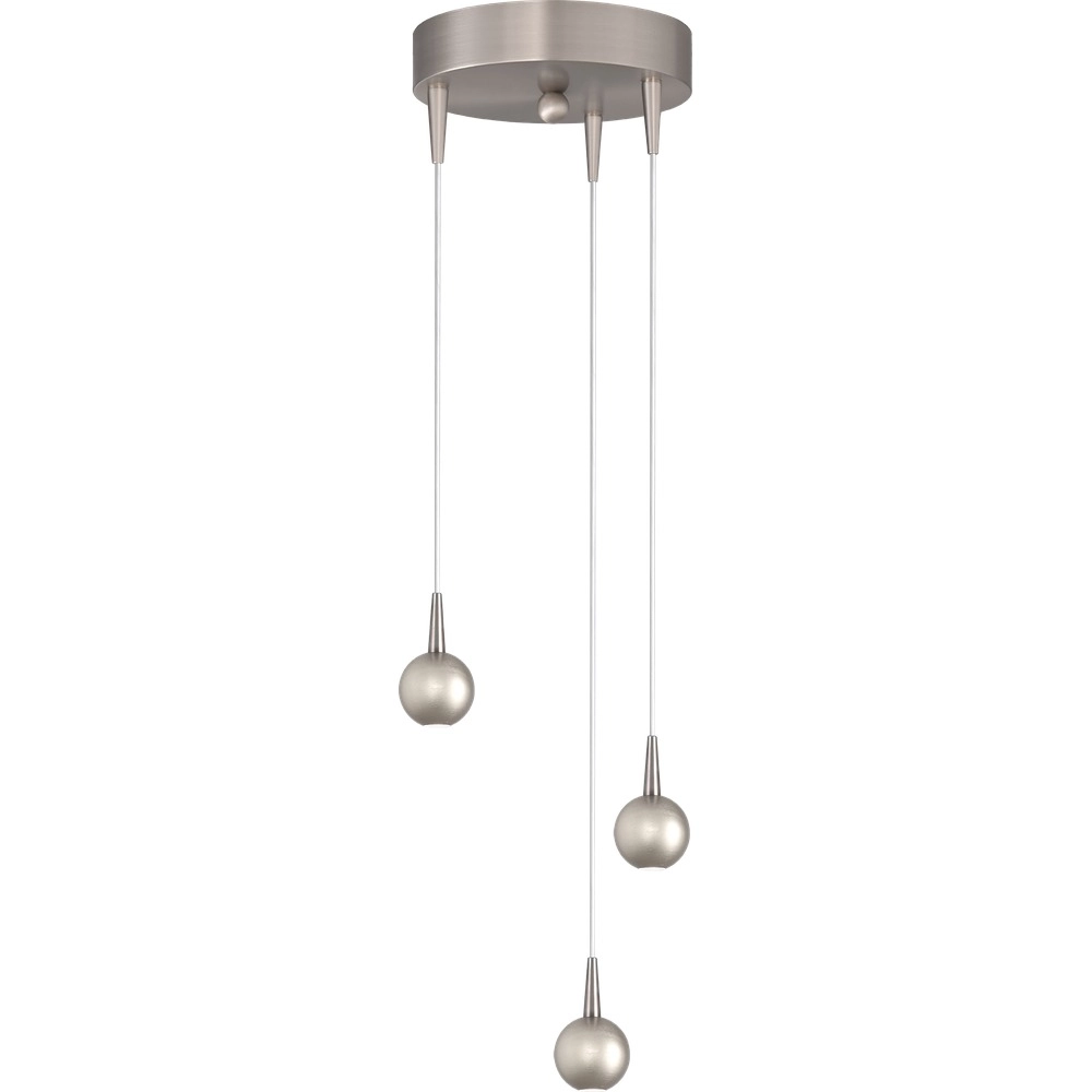 3-light pendant lamp Talana nickel Ø 17cm DTW
