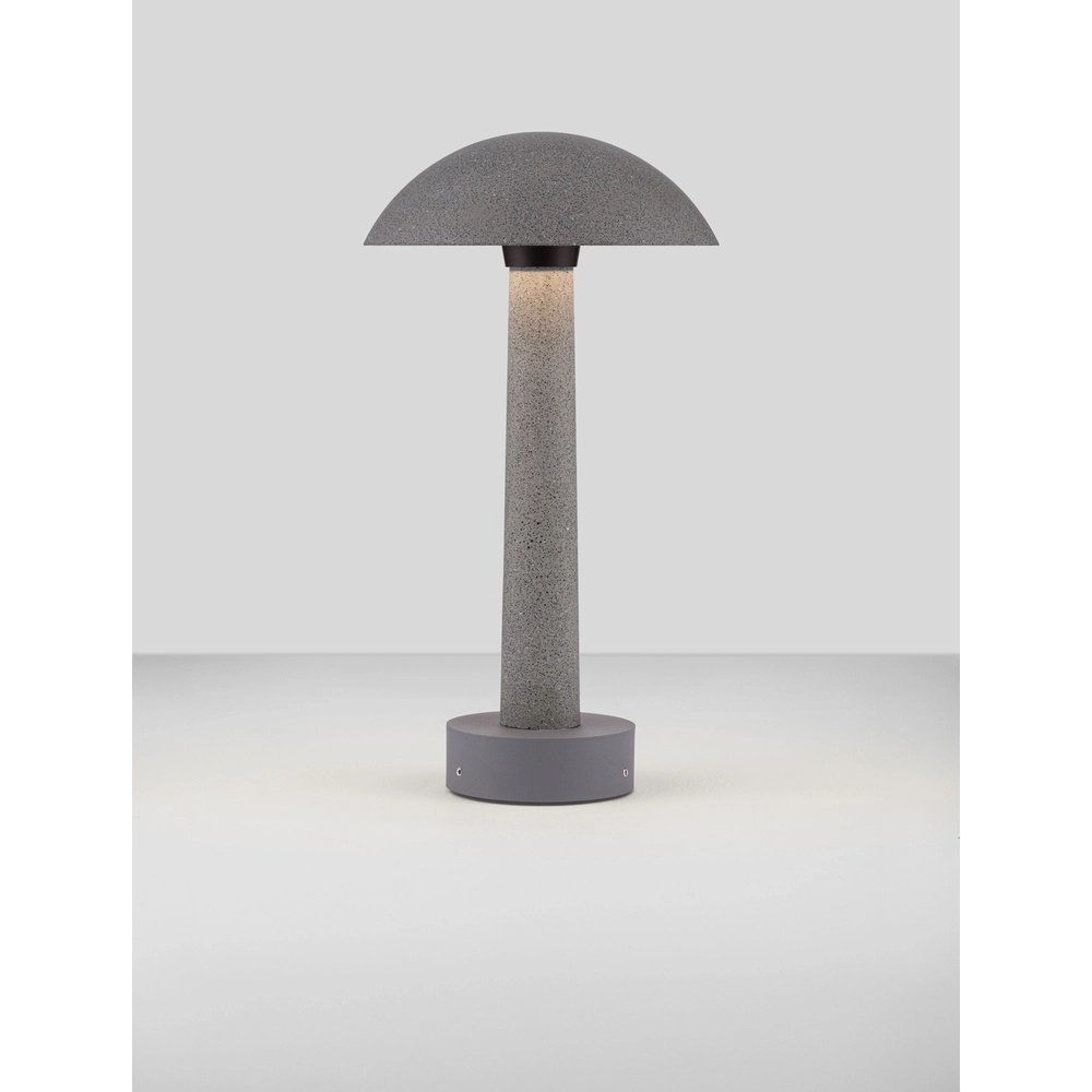 Round garden lamp Tura concrete grey 35cm