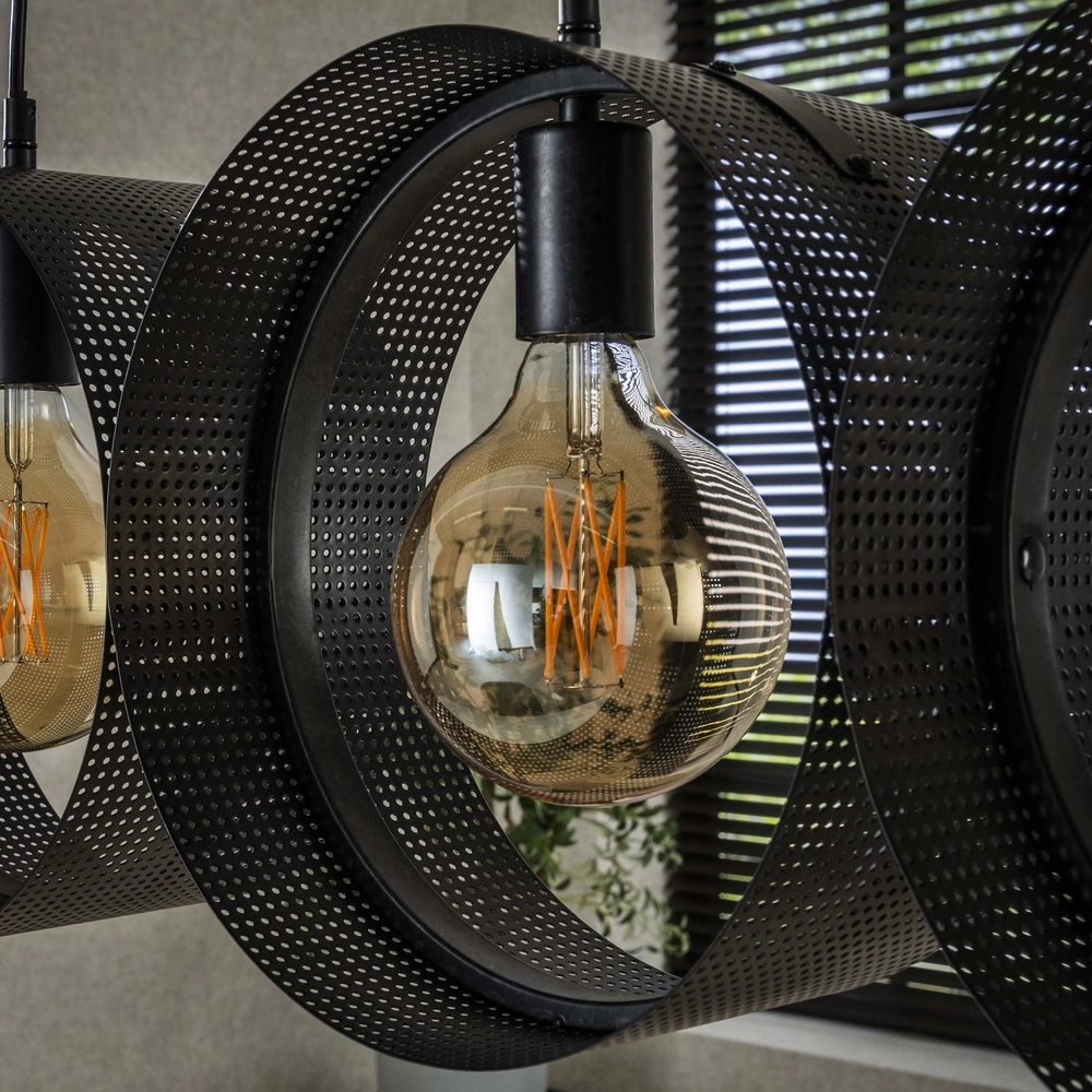 Country Pendant Lamp Ring charcoal - 4x E27 Lyora 8716803510982