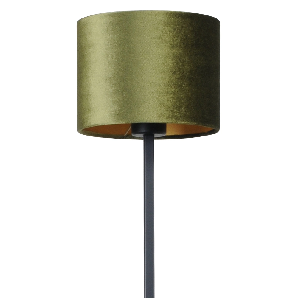 Black floor lamp Venus 150cm with olive green lampshade Masterlight 8718121204222