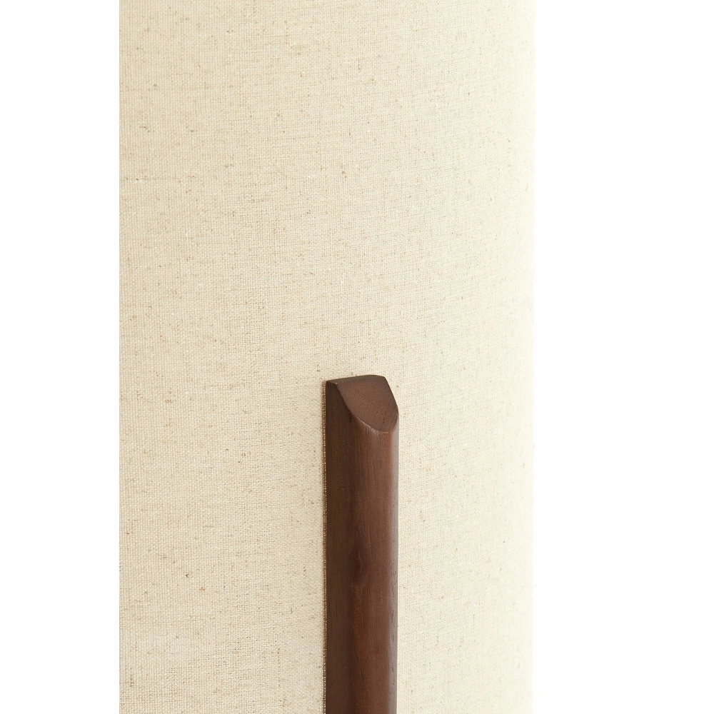 Table lamp Litto Ø 28cm - walnut with natural linen Light & Living 8717807792695