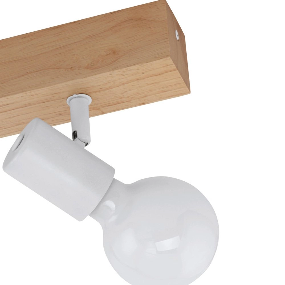 Ceiling spot Townshend 3 3-light wood brown with white Eglo 9002759994846