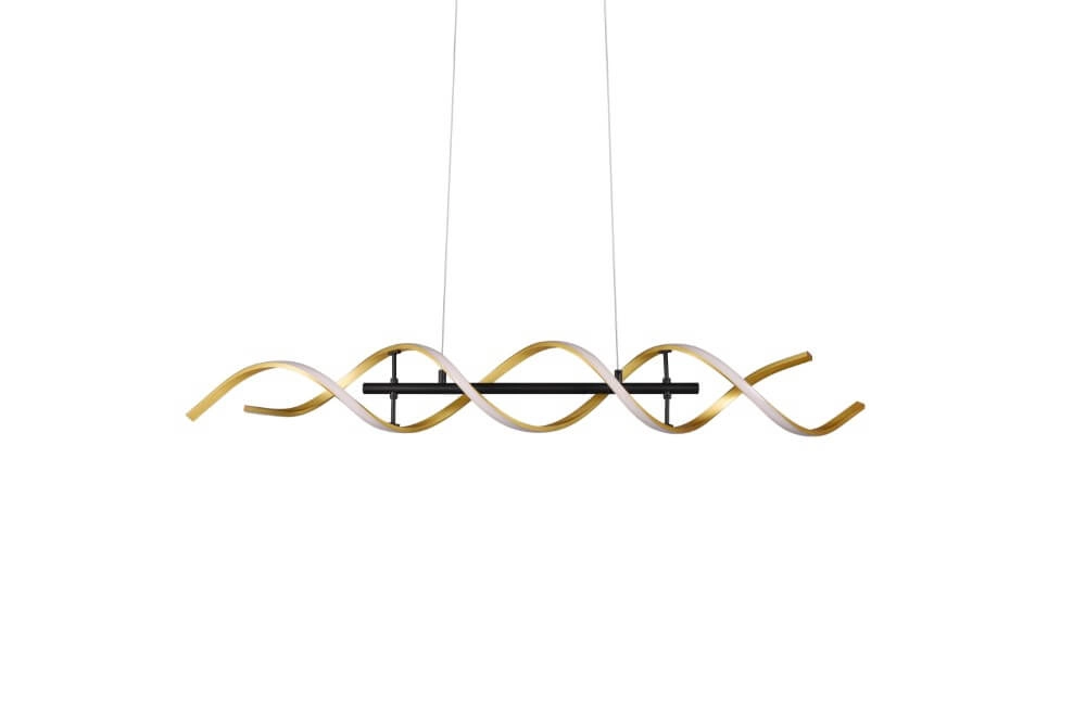 Design LED hanging lamp Sequence black with gold Trio 4017807540734