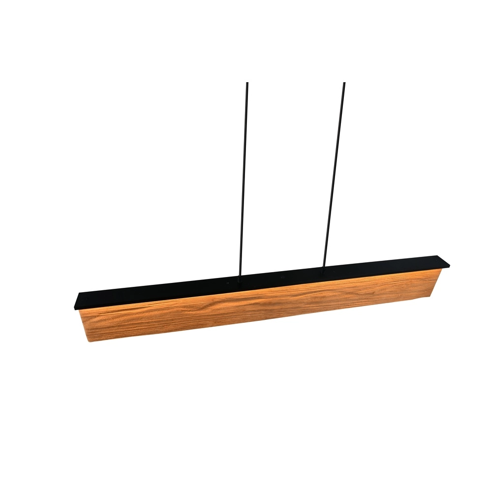 Design pendant lamp Kalea black with wood Trio 4017807661422