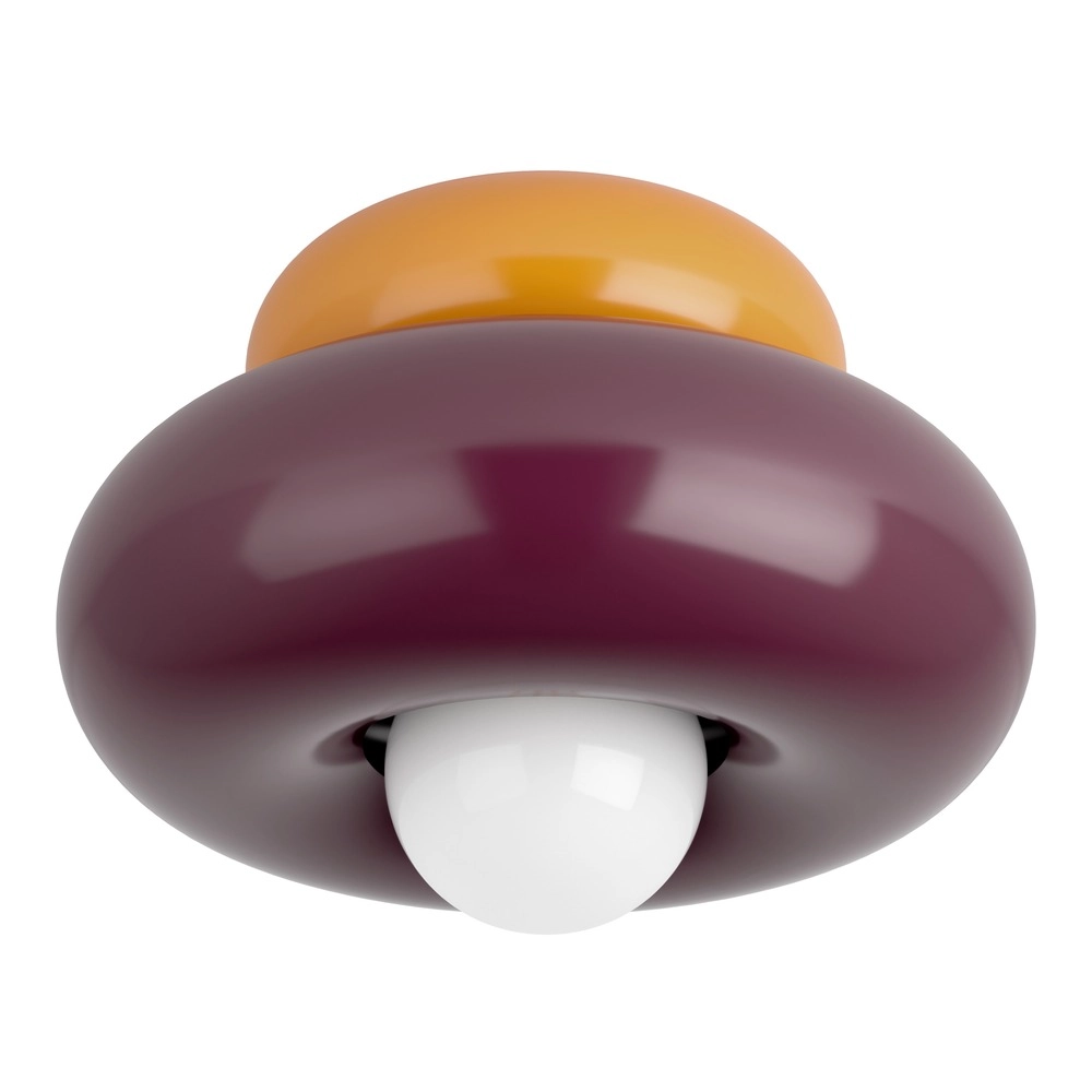 Design ceiling lamp Torchiarolo Orange with burgundy red