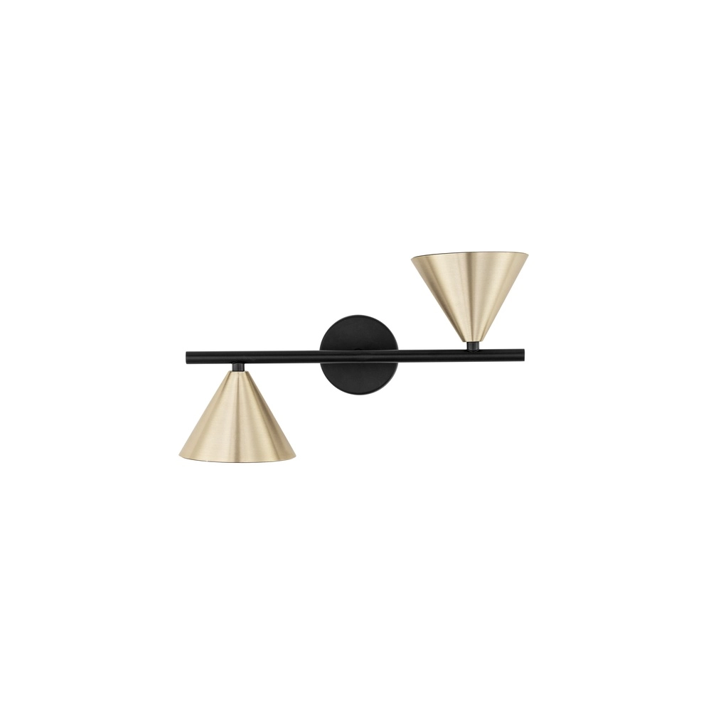Wall lamp Conico Double Black with Gold Lyora 5212017475398
