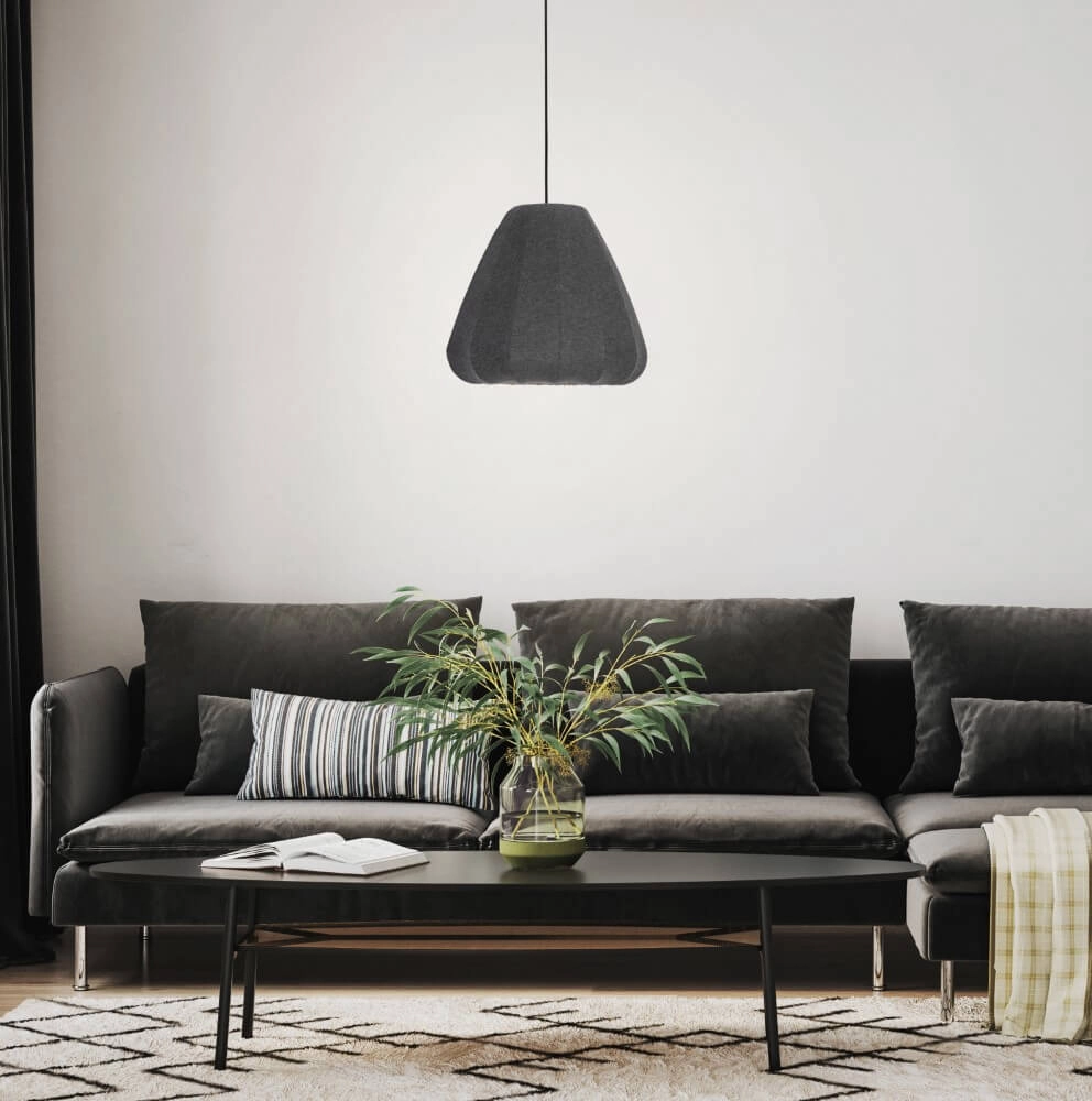 Fabric pendant lamp Barlaston Ø 35cm Eglo 9002759439736