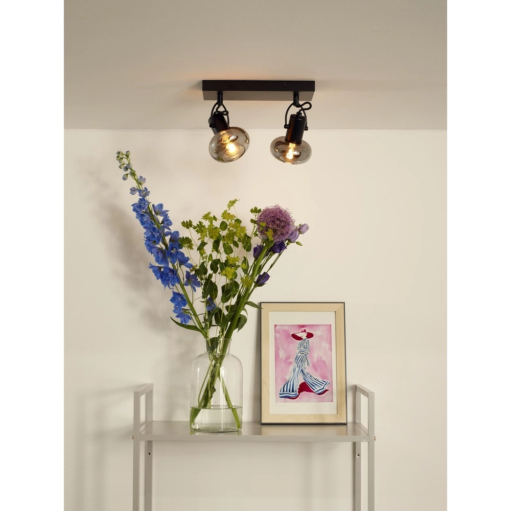 Ceiling lamp Madee 2-light black Lucide 5411212176783