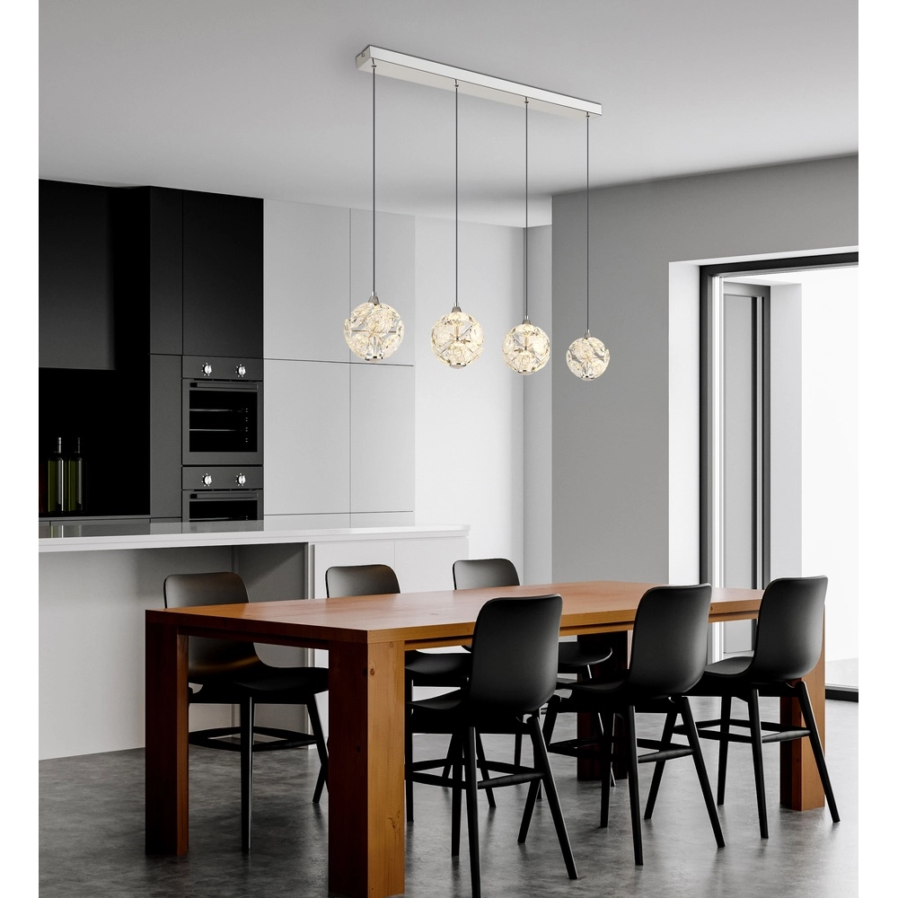 4-light pendant lamp Virina chrome Globo 9007371481255