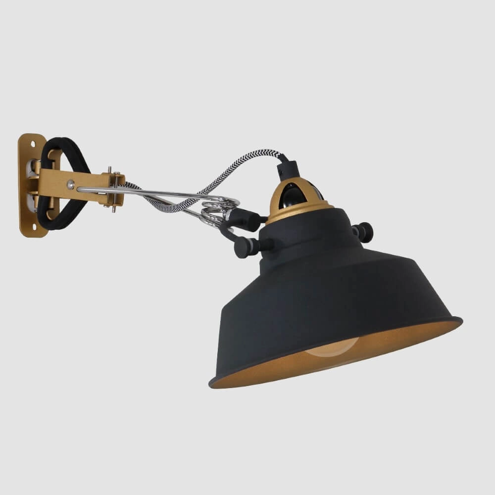 Wall lamp Mexlite black with gold Steinhauer 8712746114720