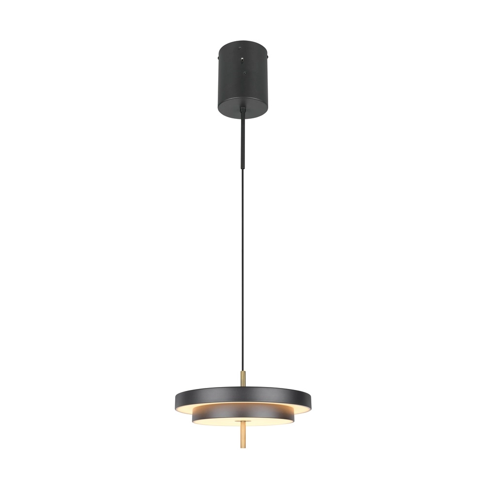 Design pendant lamp Keaton black with gold Ø 40cm Trio 4017807653366