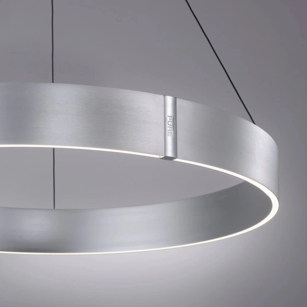 Round hanging lamp Pure E-Clipse aluminum Ø 70cm Paul Neuhaus 4012248372364