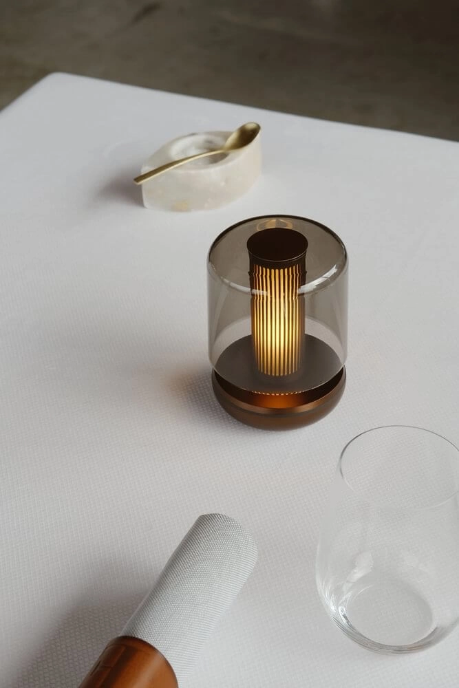 Rechargeable table lamp Firefly gold smoked Humble 6097522568556