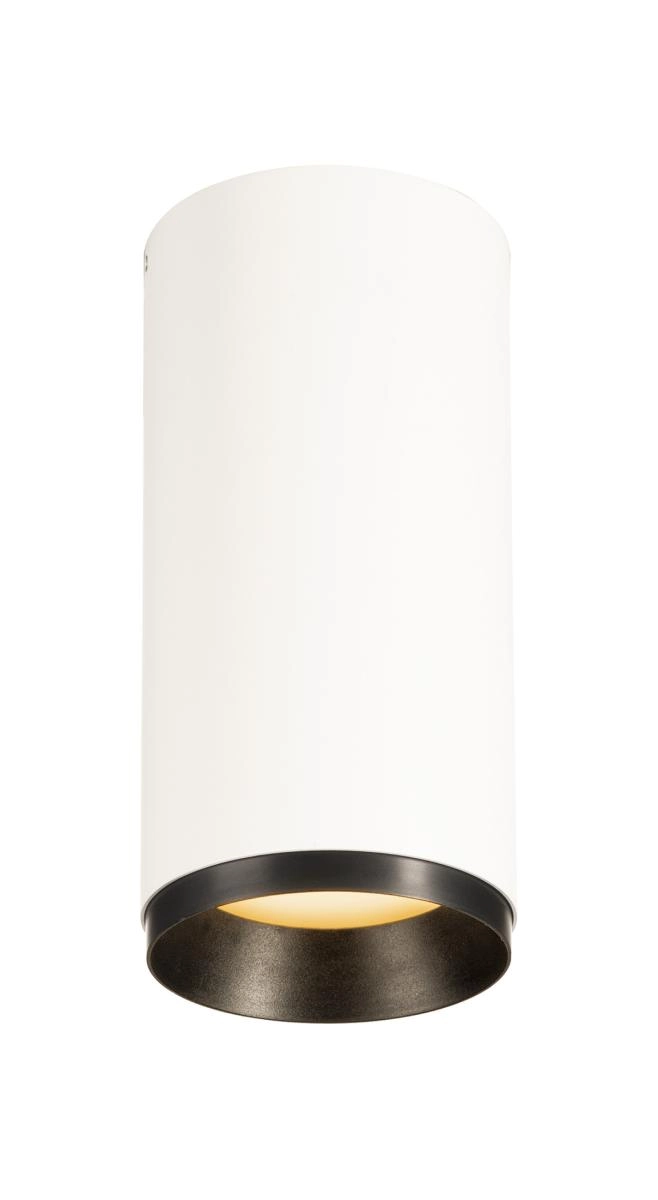Surface-mounted spot Numinos M cylinder white/black 2700K - 60deg